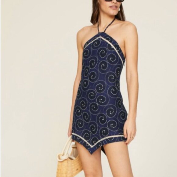 Staud Megan Halter Neck Mini Dress - Picture 1 of 3